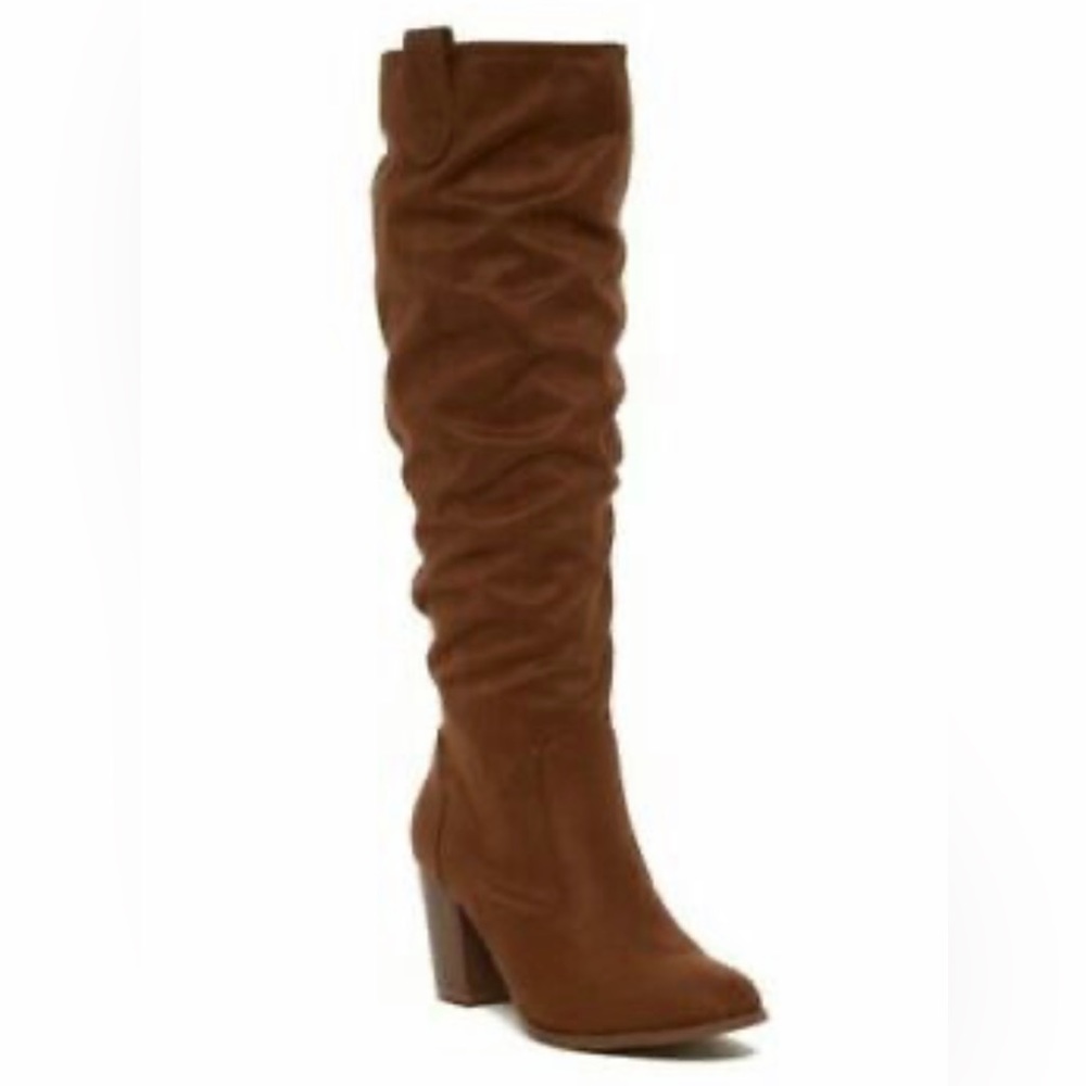 Kenneth Cole Reaction Sexy Lady Sway Brown Knee High Slouch Boots Size 8